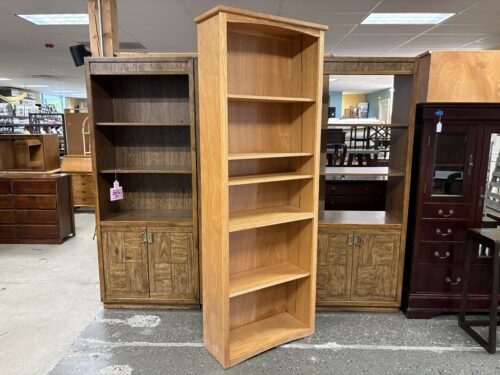 Natural Wood Tall Shaker Bookcase
