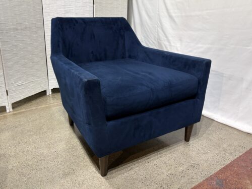Deep Velvety Sapphire Lounge Chair