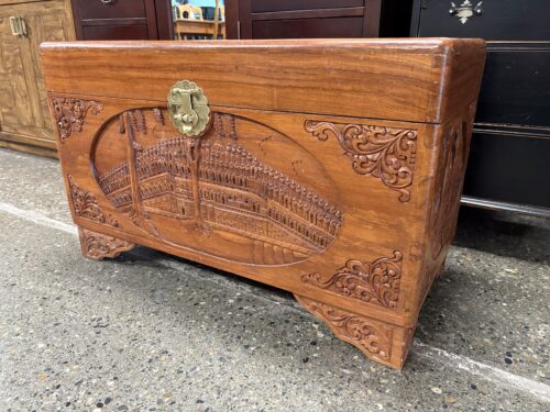 Vintage Intricately Carved Asian Storage Chest