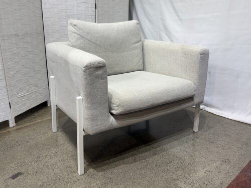 IKEA Koarp Armchair - Dove Grey & White