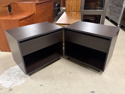 Espresso Single Drawer Open Nightstand (Set of 2)