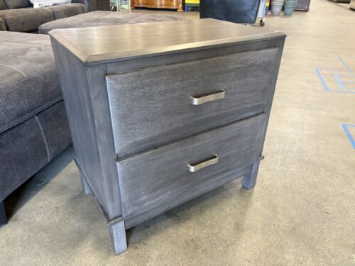 Contemporary Grey Wash 2 Drawer Nightstand
