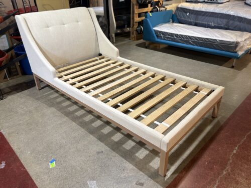 THE LAND OF NOD. Upholstered Wingback Platform Twin Bed Frame
