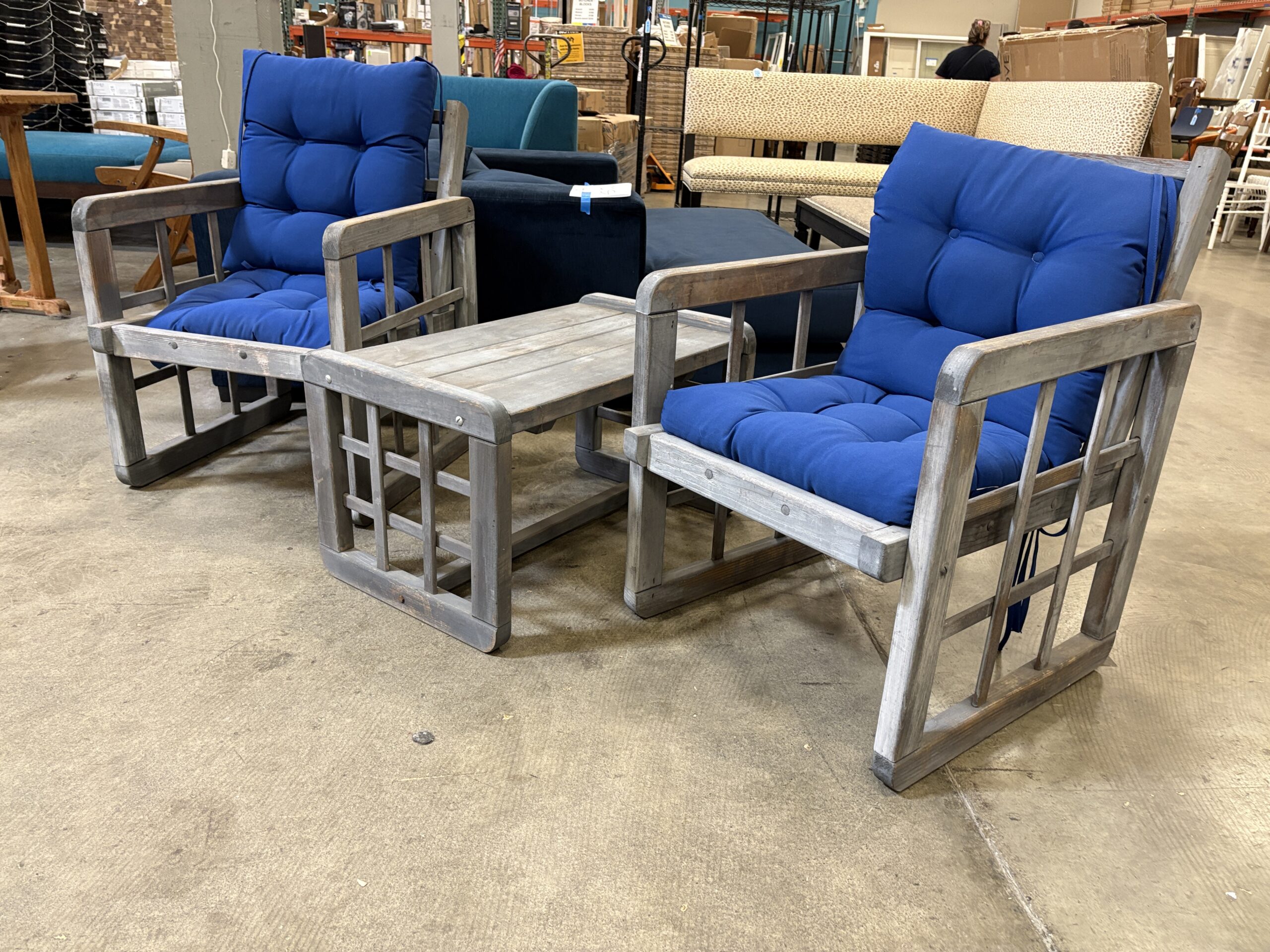Modern Grey Wash Patio Set