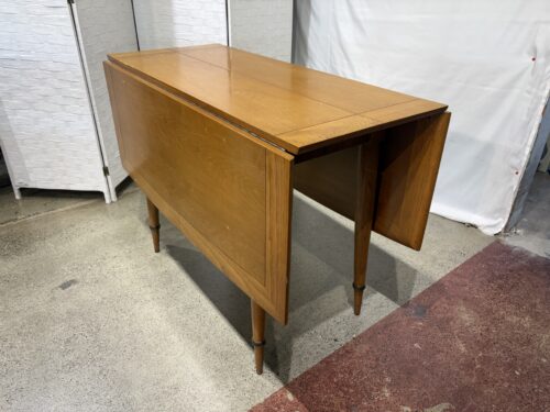 Vintage Mid-Century Modern Drop Leaf Extendable Dining Table