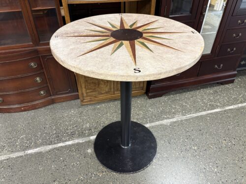 Round Compass Top Bar Table