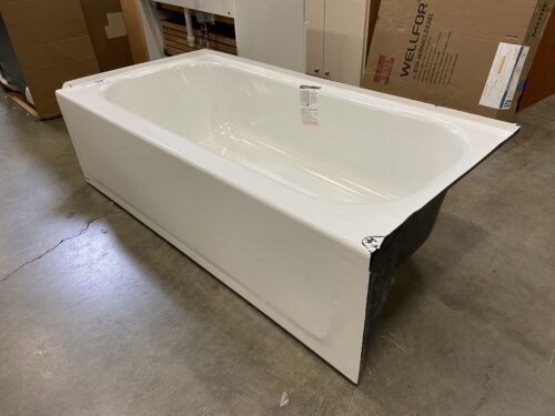 NEW! MAAX Pro Steel XD White Porcelain Enamleled Steel Alcove Soaking Bathtub