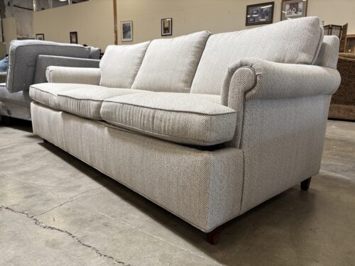 HICKORY CHAIR Vintage Grey Herringbone Woven Sleeper Sofa