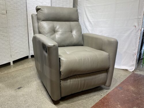 Grey Easy Clean Swiveling Glide Rocker Recliner, Manual