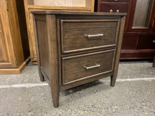 FOREMOST Millbrook Dark Wood MCM Style Nightstand
