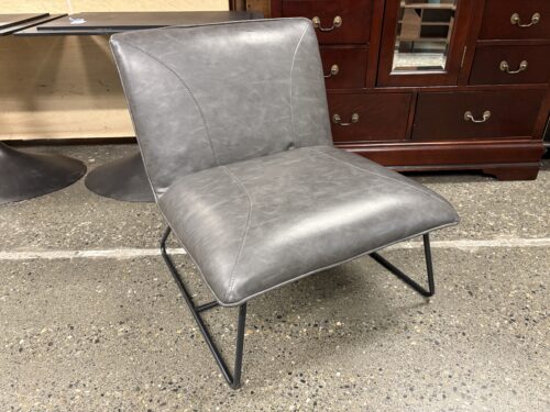 UPPER CLASS HOME Modern Weathered Grey Armless Accent Chair
