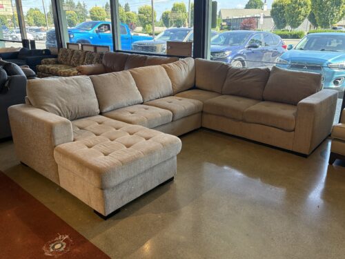ASHLEY Millcoe 3Pc. Fabric U-Shaped Sleeper Sectional