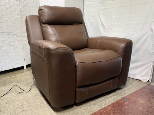 Like New Umber Power Recliner w/ Adjustable Headrest