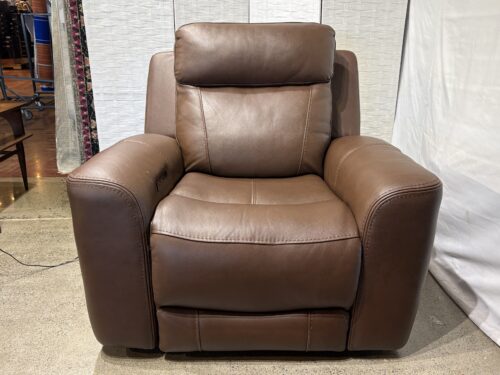 Like New Umber Power Recliner w/ Adjustable Headrest