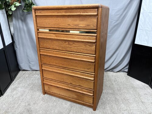 ROCKY MOUNTAIN WOOD DESIGN Vintage Solid Wood Waterfall Edge 6-Drawer Tall Dresser