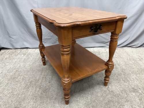 ETHAN ALLEN Vintage Colonial Revival Single Drawer End Table