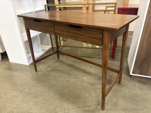 Modern MCM Style Writing Desk with 2 Drawers