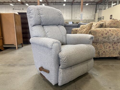 LA-Z-BOY Vintage Beige Woven Swivel Manual Reclining Rocker