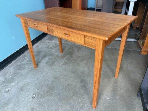 PBJ MOBLER Made In Denmark Teak Desk with Drawers and Unique Pulls