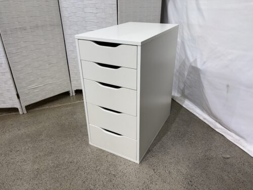 IKEA Alex Five Drawer Unit in White