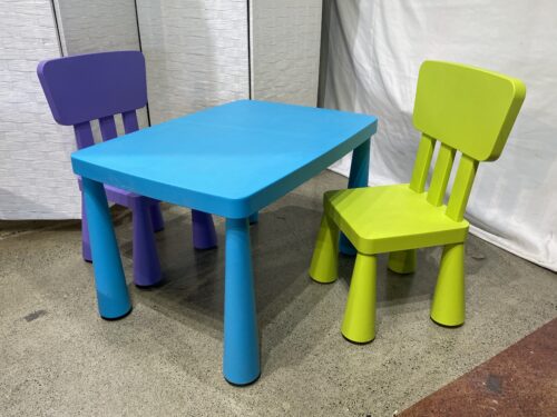 IKEA Mammut Colorful 3Pc. Kids Table & Chairs