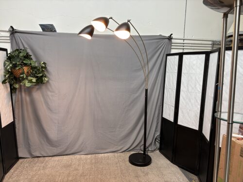 Posse Place Modern Gold & Black Adjustable 3-Light Floor Lamp