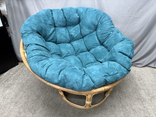 Teal Tufted Papasan Chair