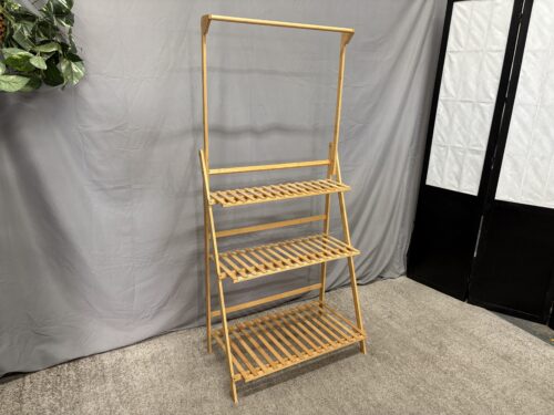 Bamboo Folding Hanging 3-Tier Plant Shelf