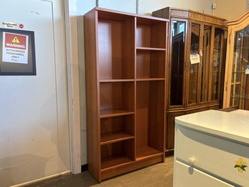 Honey Blonde Adjustable Shelf Doublewide Bookcase