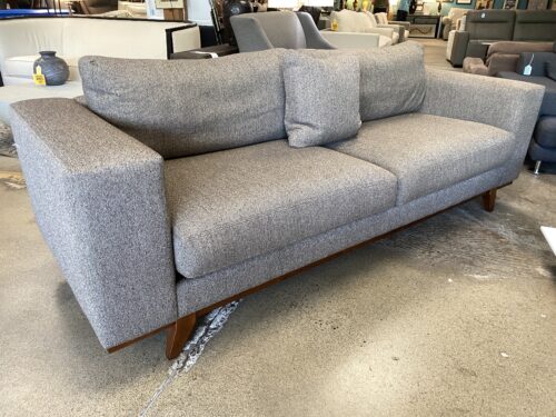 SHERRILL FURNITURE President Vivian Dark Grey MCM Style Sofa