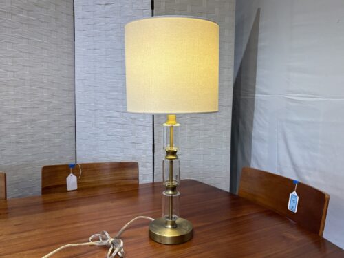Soft Gold & Glass Table Lamp
