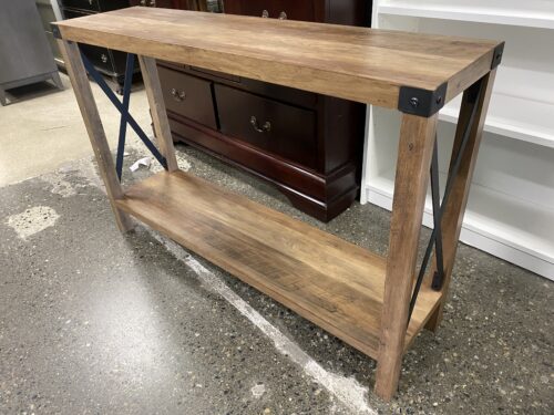 WALKER EDISON Industrial 2-Tier Open Sofa Table