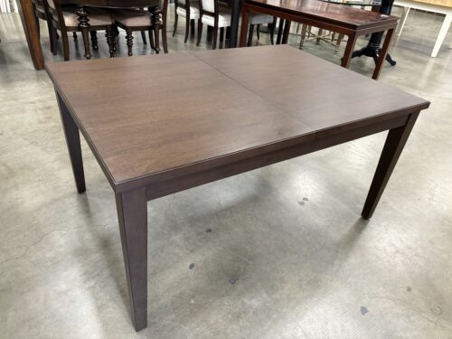 Solid Wood Dark Finished Extendable Dining Table with Internal Leaf Storage