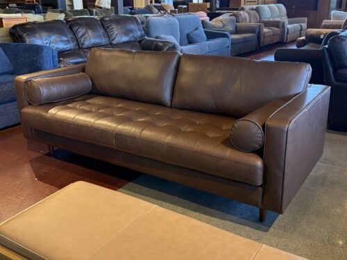 NEW! ARTICLE Sven 88" Tufted Leather Sofa - Taos Brown
