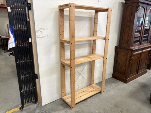 Knotty Pine 4 Tier Utility Shelf