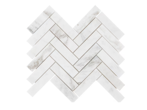 NEW! AMERICAN OLEAN 10Pc. Marble Mosaic Tile - Genuine Stone White Ember
