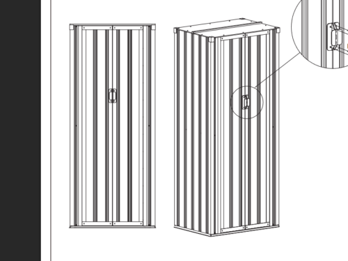NEW! Outdoor 2-Door Storage Shed - Gray Model # SS16316GY
