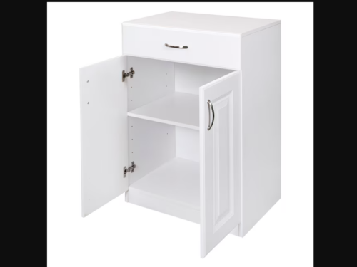 NEW! ESTATE 23.75" White Storage Cabinet Model # ESBDD24SW