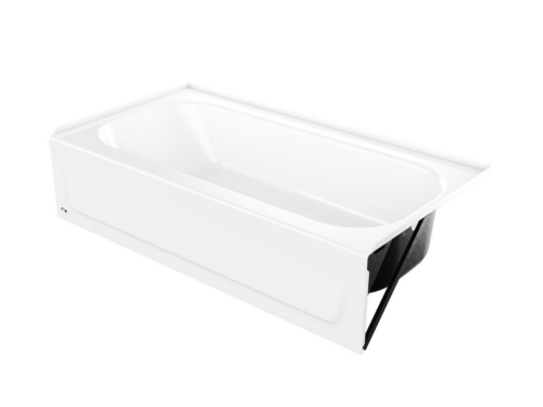 BOOTZ Aloha White Porcelain Enameled Steel Right Hand Drain Bathtub