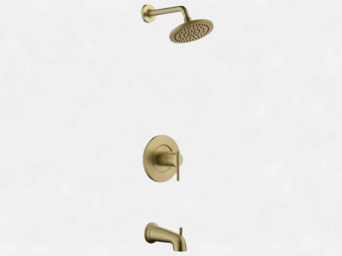 NEW! GLACIER BAY Dorind Single Handle Tub & Shower Set - Matte Gold Model # 1005877850