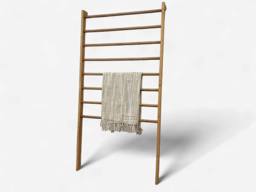 Solid Maple Wall-Mounted Hanging Rug Display Rack (Set of 2)