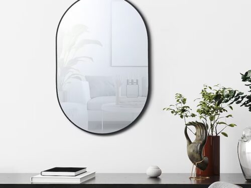 NEW! ORIGIN21 Oval Black Framed Wall Mirror