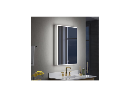 WELLFOR Elin 24" x 36" Lighted LED Fog Free Aluminum Mirrored Medicine Cabinet