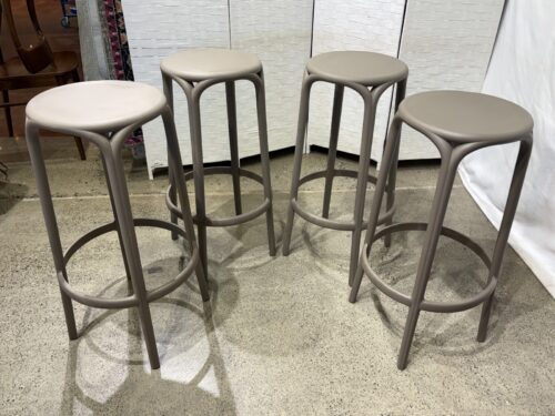 VONDOM Brooklyn Village Stackable Outdoor Stools (Set of 4)