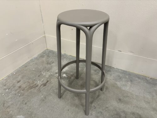 VONDOM Taupe Brooklyn Stackable Outdoor Bar Stool