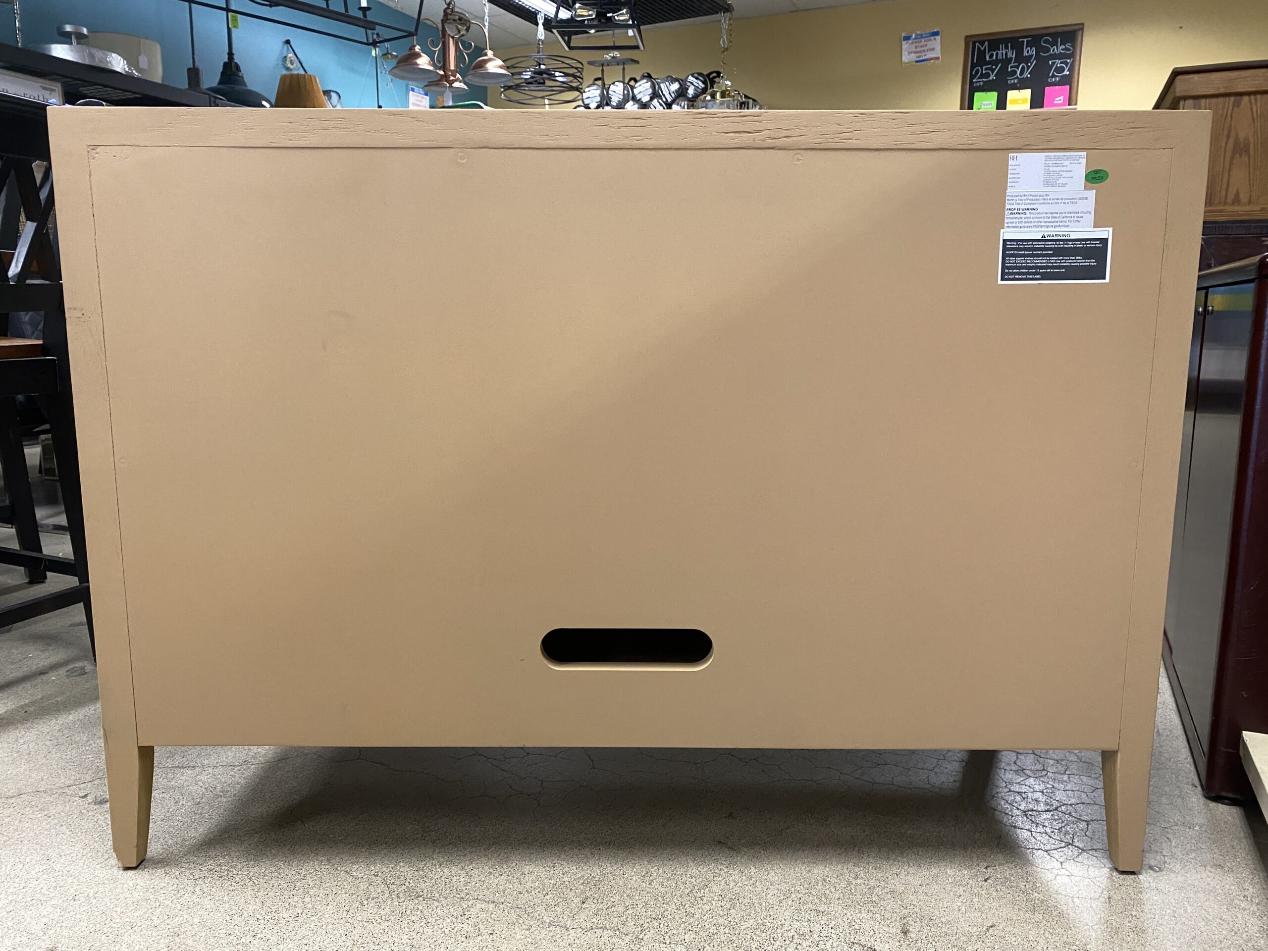 RESTORATION HARDWARE French Contemporary 2-Door Sideboard in Light Oak/Champagne