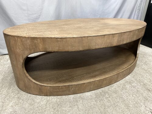 WORLD MARKET Andreas Oval Modern Reclaimed Pine Coffee Table