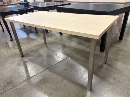 Classic Rectangular Dining Table with Metal Legs