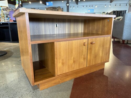Danish Modern 26" Tall Teak Two Door Cabinet