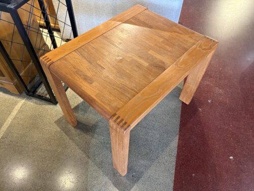 D-SCAN Vintage Teak Side Table with Finger-Jointed Details